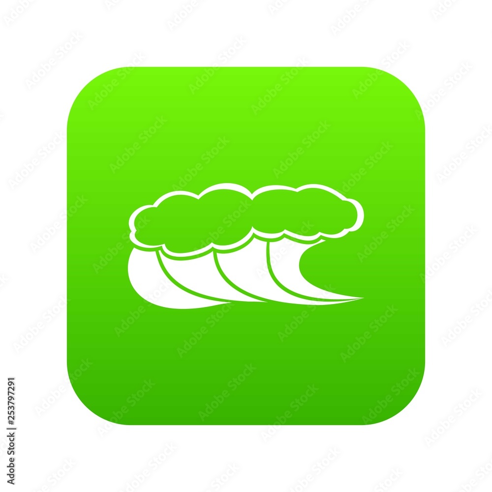 Poster high waves with foam icon in simple style isolated on white background. water and ocean symbol