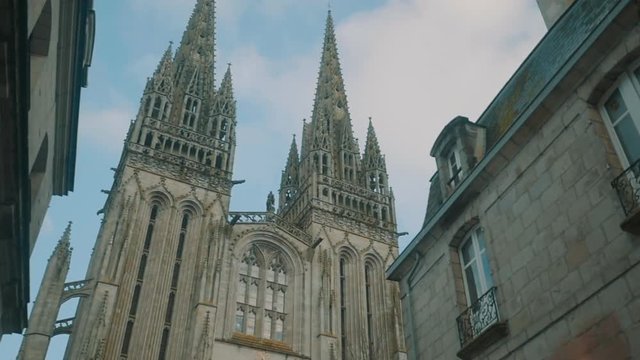 quimper cathedral saint corentin brittany gothic