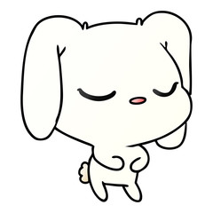 gradient cartoon of cute kawaii bunny