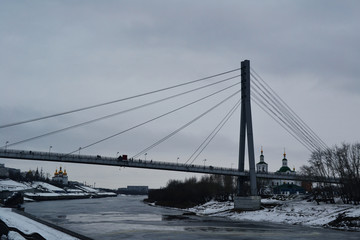 bridge over the winter river