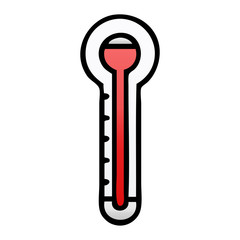 gradient shaded cartoon glass thermometer