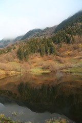 Fototapeta na wymiar gorgeous lake landscape photos.artvin/savsat/turkey
