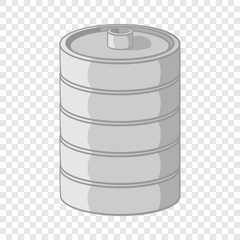 Aluminum barrel for beer icon in cartoon style isolated on background for any web design 