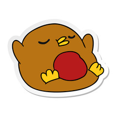 sticker cartoon cute kawaii red robin