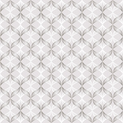 Fototapeta premium Vector abstract geometric seamless pattern. Elegant texture with mesh, net, lattice, grid, diamond shapes, rhombuses. Simple graphic background. Repeat design for decor, textile, cover, wrapped, tile