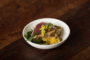 Fresh tuna dish