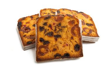 festive cake with raisins, dried apricots