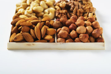 nuts almond cashew hazelnuts