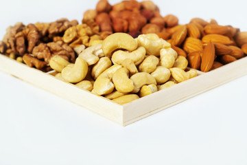 nuts almond cashew hazelnuts