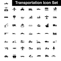 Transportation icons set