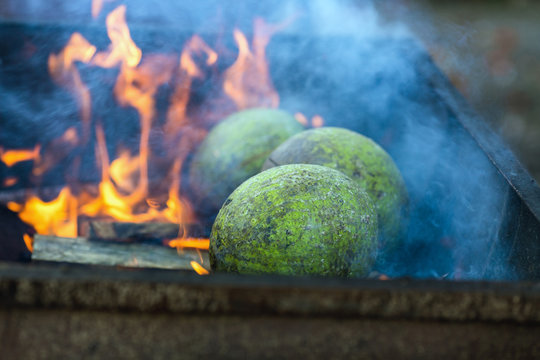 Breadfruit In Fire