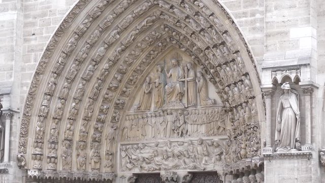  Paris notre dame de paris statue 4k