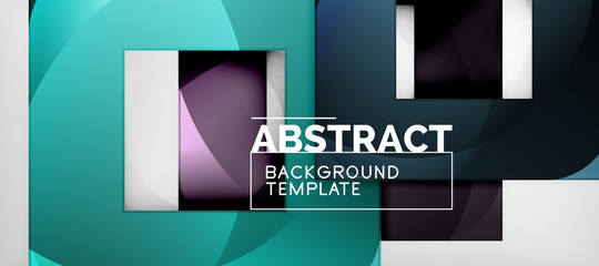 Abstract squares geometric background can be used in cover design, book design, website background