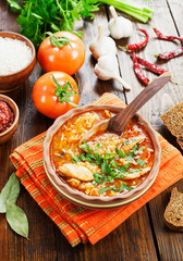 Traditional Georgian soup kharcho