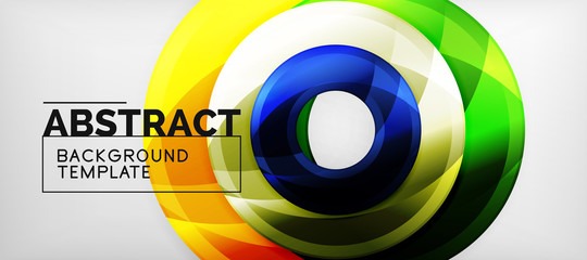 Obraz premium Glossy circles geometric background