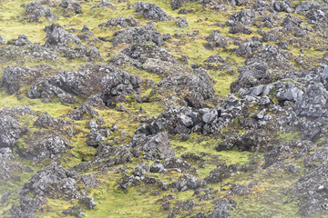 erkaltete Lava von einem Vulkanausbruch, Landmannalaugar, Island