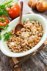 Buckwheat porridge with meat