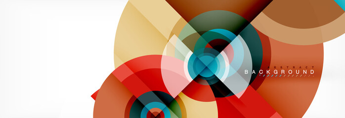 Fototapeta premium Geometric circle abstract background, creative geometric wallpaper.