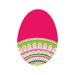 Colorful easter egg, vector illustration