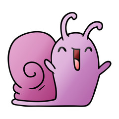 gradient cartoon kawaii happy cute snail