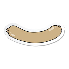 sticker of a cartoon sausage