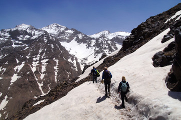 mountaintrekking in the High Atlas in Morocco