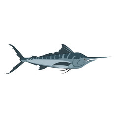 Fototapeta premium Atlantic blue marlin. Saltwater swordfish with long and stout bill. Can be used for topics like fishing, seafood, hobby