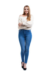 Fototapeta premium Portrait of beautiful young woman