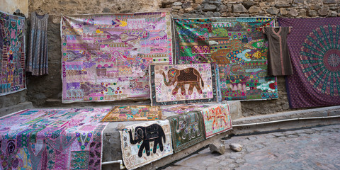 Traditional craft products for sale, Amber Fort, Jaipur, Rajasthan, India