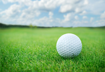 golf ball on green grass