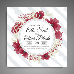 Wedding invitation. Beautiful flowers. Greeting card. Frame.