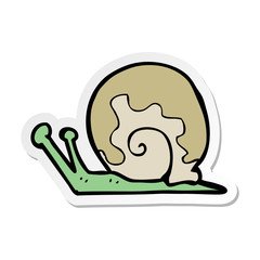 sticker of a cartoon snail