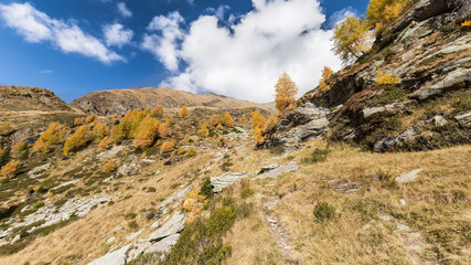 Beautiful alps panorama in autumn, Switzerland, Europe
