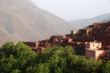 berber village in the mountains of the Atlas in Morocco