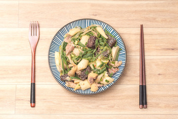 Taiwanese Food, called salty chicken, which is a kind of traditional food that meat or fowl stewed with salty and strained before serving.