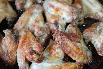 chicken wings fried delicious 