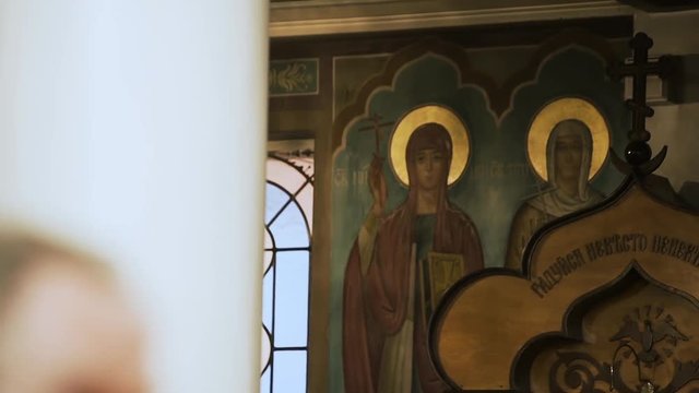 Stunning iconography on the Wall of an Orthodox Cathedral.