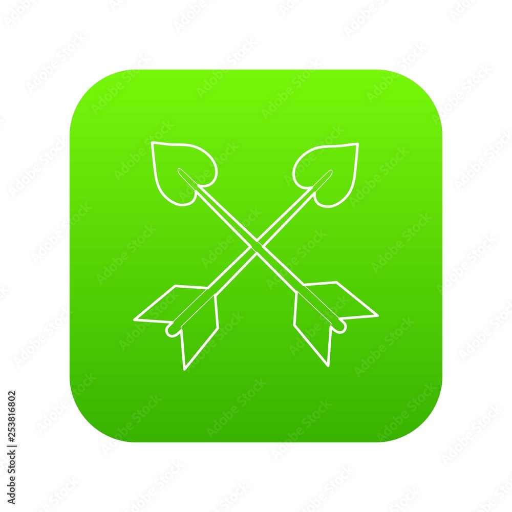 Poster cross arrows icon in outline style isolated on white background