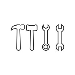 Tools icon design template vector isolated