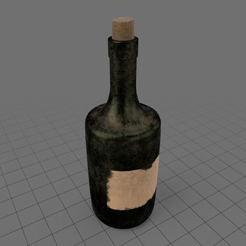 Old rum bottle