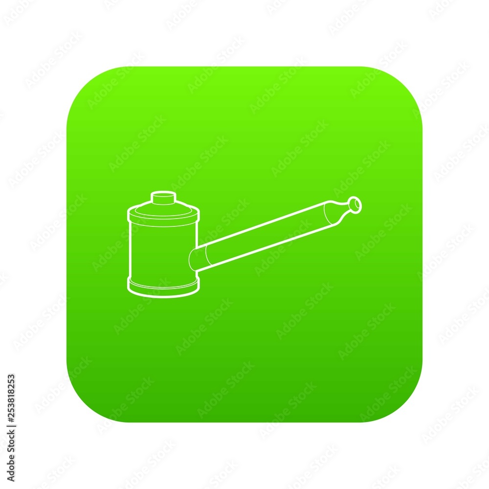 Poster pipe for vaping icon in outline style isolated on white background