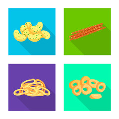 Vector illustration of Oktoberfest and bar logo. Collection of Oktoberfest and cooking vector icon for stock.