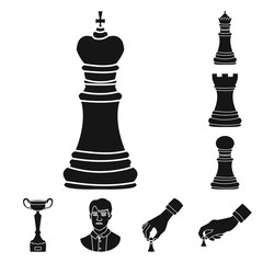 Vector design of club and target symbol. Collection of club and game stock symbol for web.