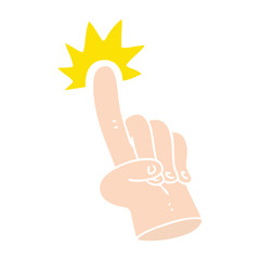 pointing finger quirky hand drawn cartoon