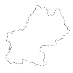 Obraz premium MIDI-Pyrenees - map region of France