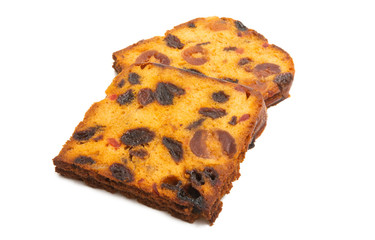 festive cake with raisins, dried apricots