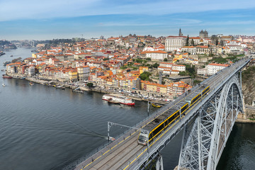 Panoramic view of Porto in Portugal