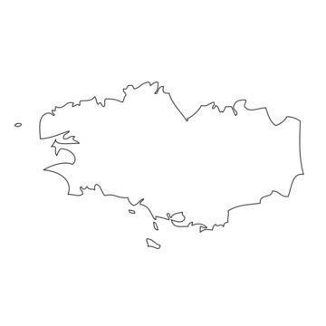Brittany - map region of France