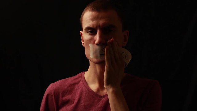 The guy with the mouth sealed
