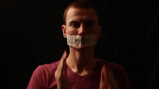 The guy with the mouth sealed